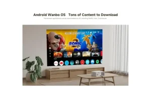 محتویات جعبه ویدئو پروژکتور Wanbo X5 Air